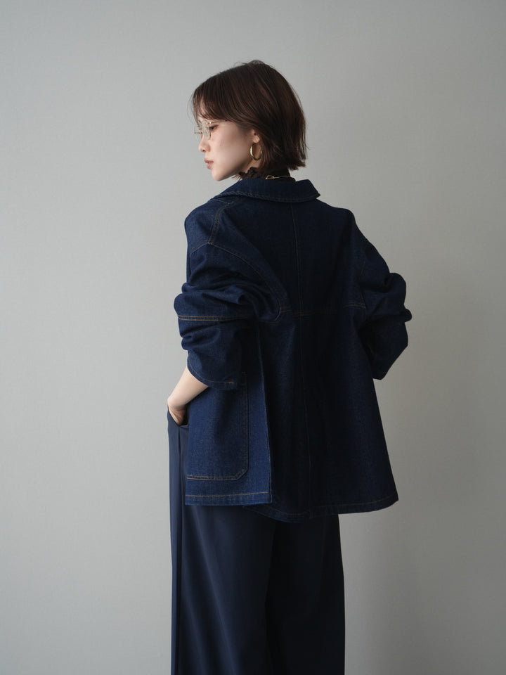 [予約]切替デザインオーバーデニムジャケット/indigo