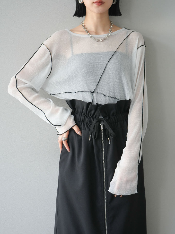 [SET]ラメシアーバイカラーメロープルオーバー+ラメシアーバイカラーメロープルオーバー(2set)