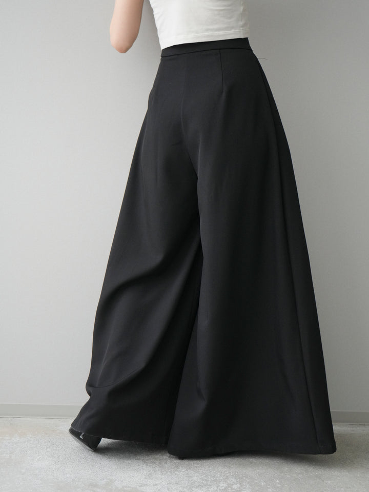 [予約]テープベルトタックバギーパンツ/black