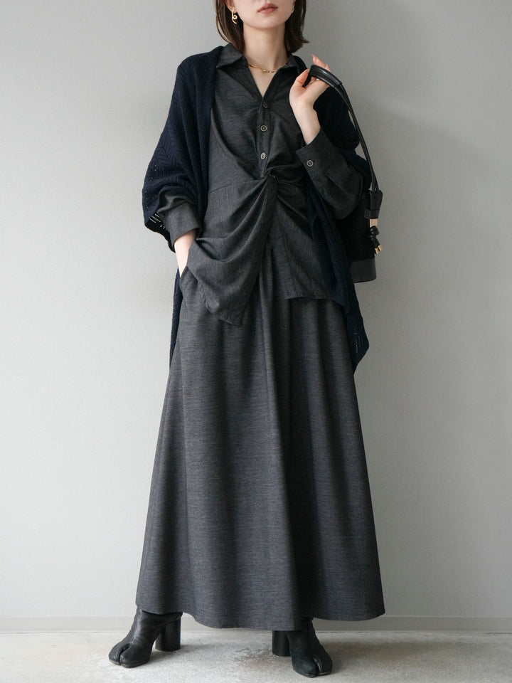 [SET]ツイストデザインシャツ＆スカートSET UP