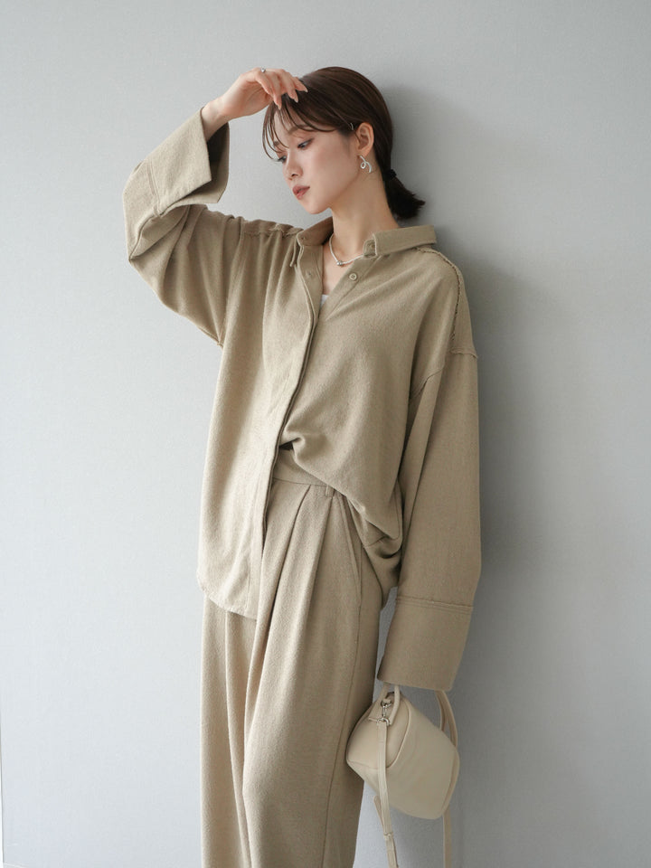 [予約]ネップオーバーシャツ/ベージュ