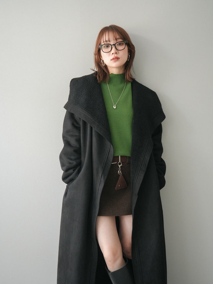 [SET]BIGカラームートンコート+選べるアクセセット(2set)