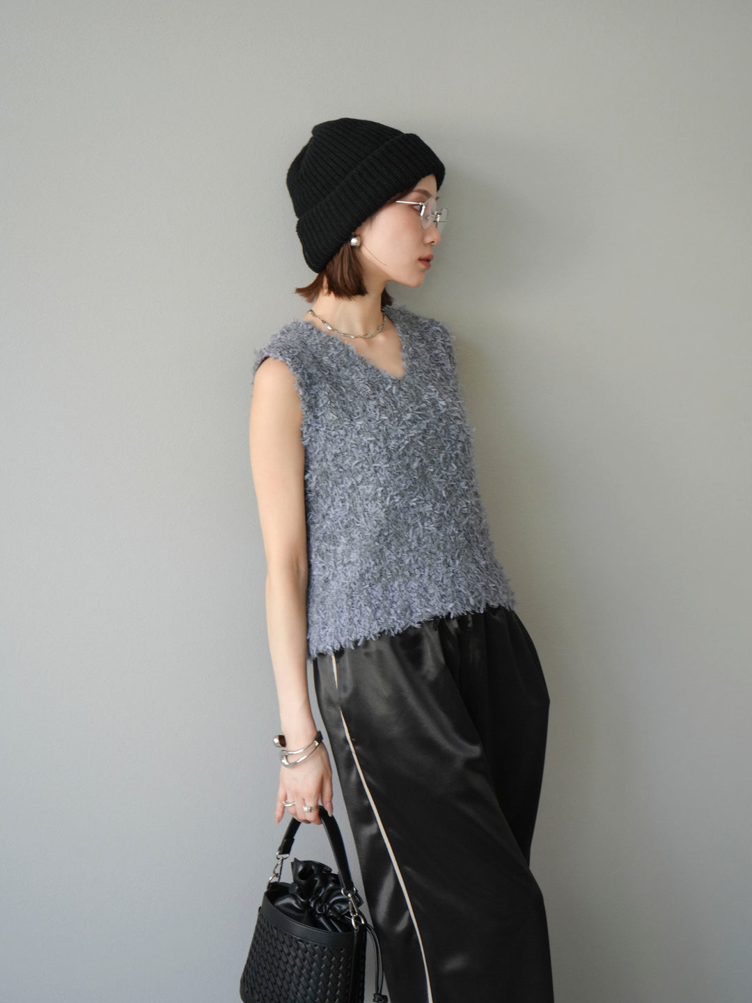 [予約]ニットビーニー/ブラウン