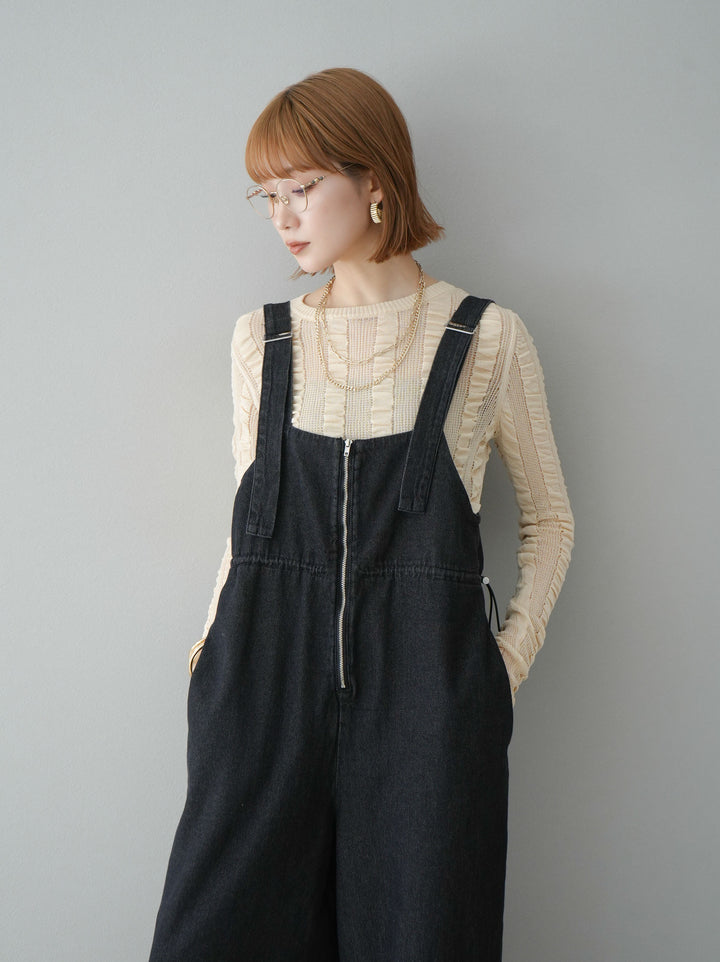 [予約]リネンタッチシャーリングニットトップス/アイボリー