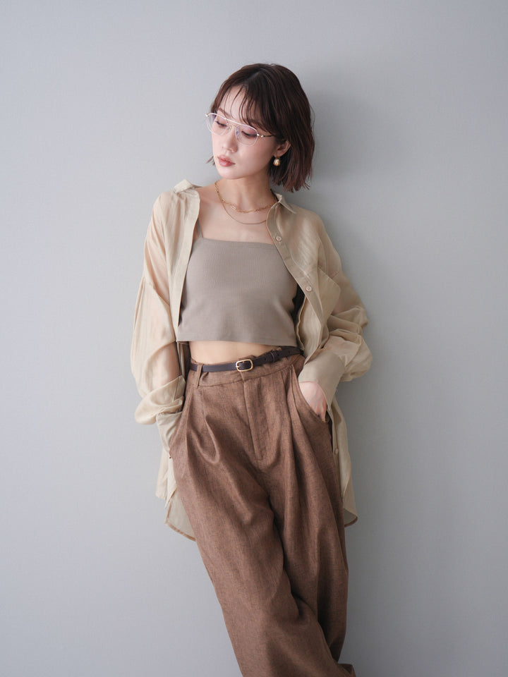 [予約]シアーオーバーシャツ/beige