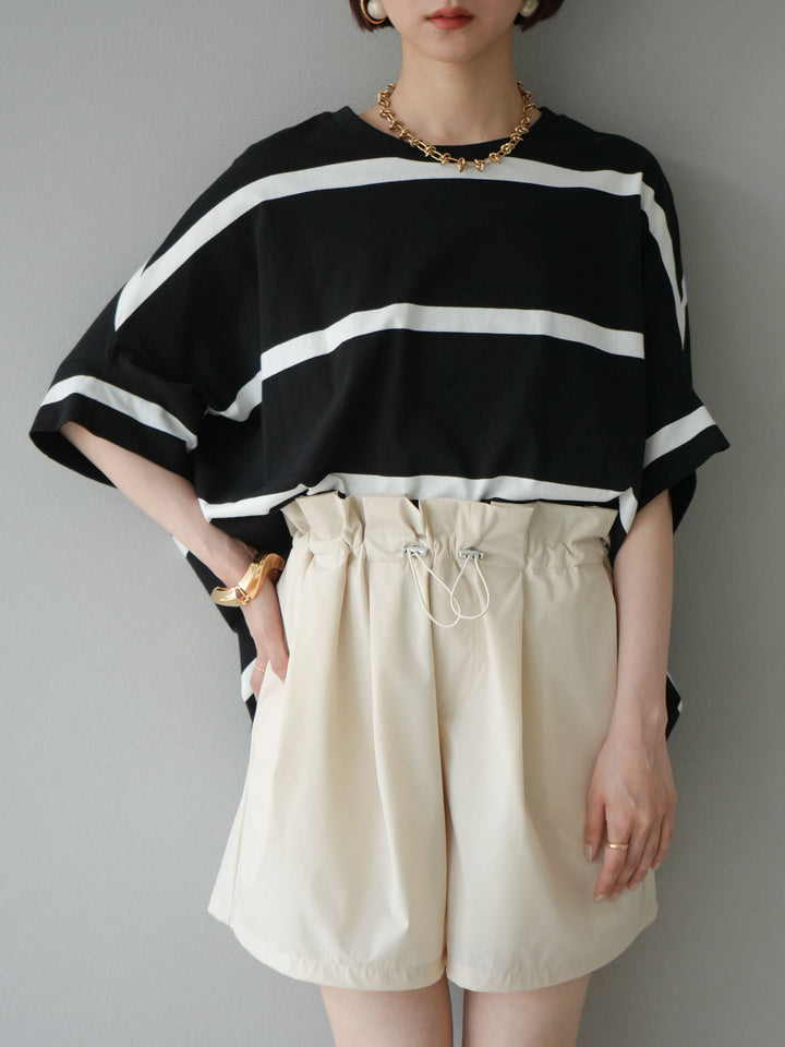 [予約]ボーダードルマンBIG Tシャツ/ブラック✕オフ