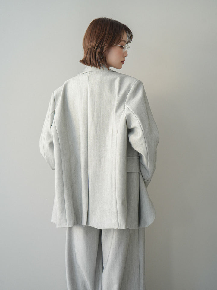 [予約]ダブルボタンヘリンボーンジャケット/lightgray