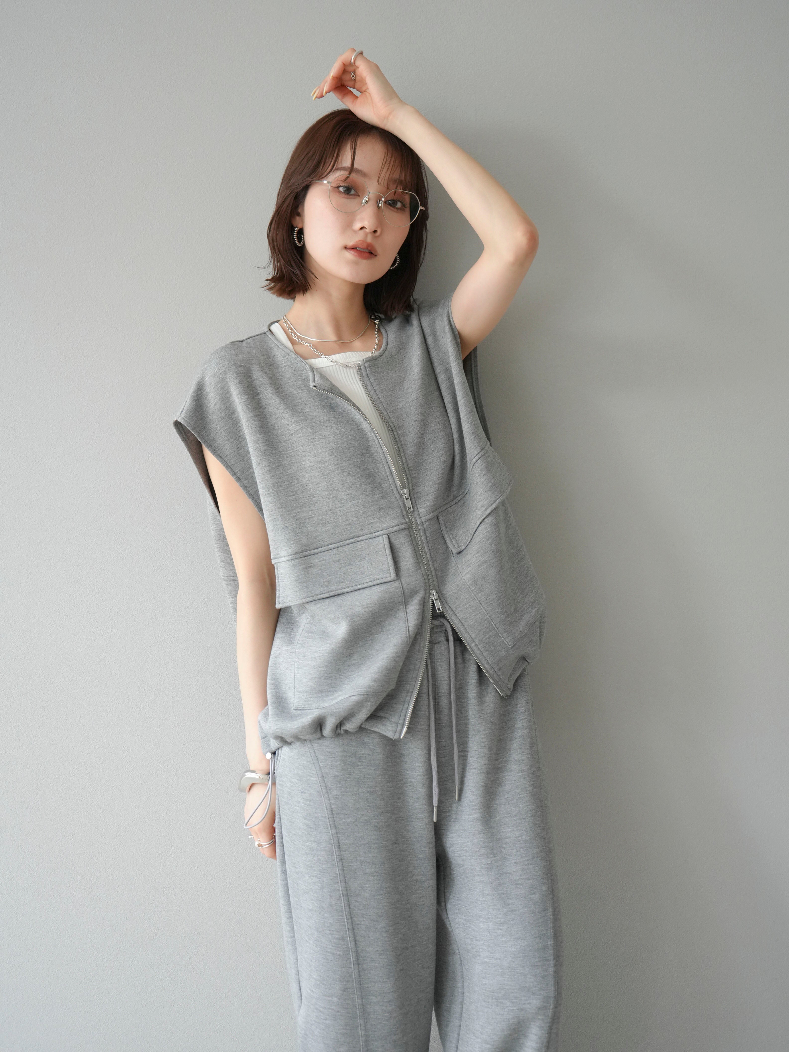 SET]ライトポンチZIPブルゾン+ライトポンチカーブパンツ(2set) – Lumier