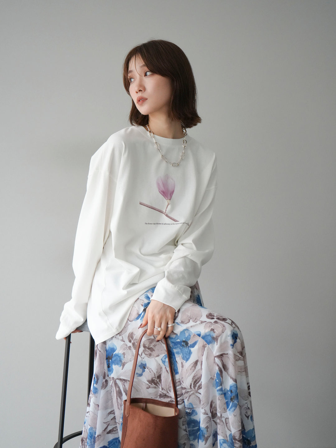 [予約]フラワーフォトプリントBIGロンT /オフ3