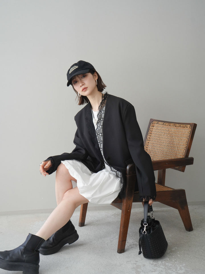 [予約]ノースリバルーンミニワンピース/white