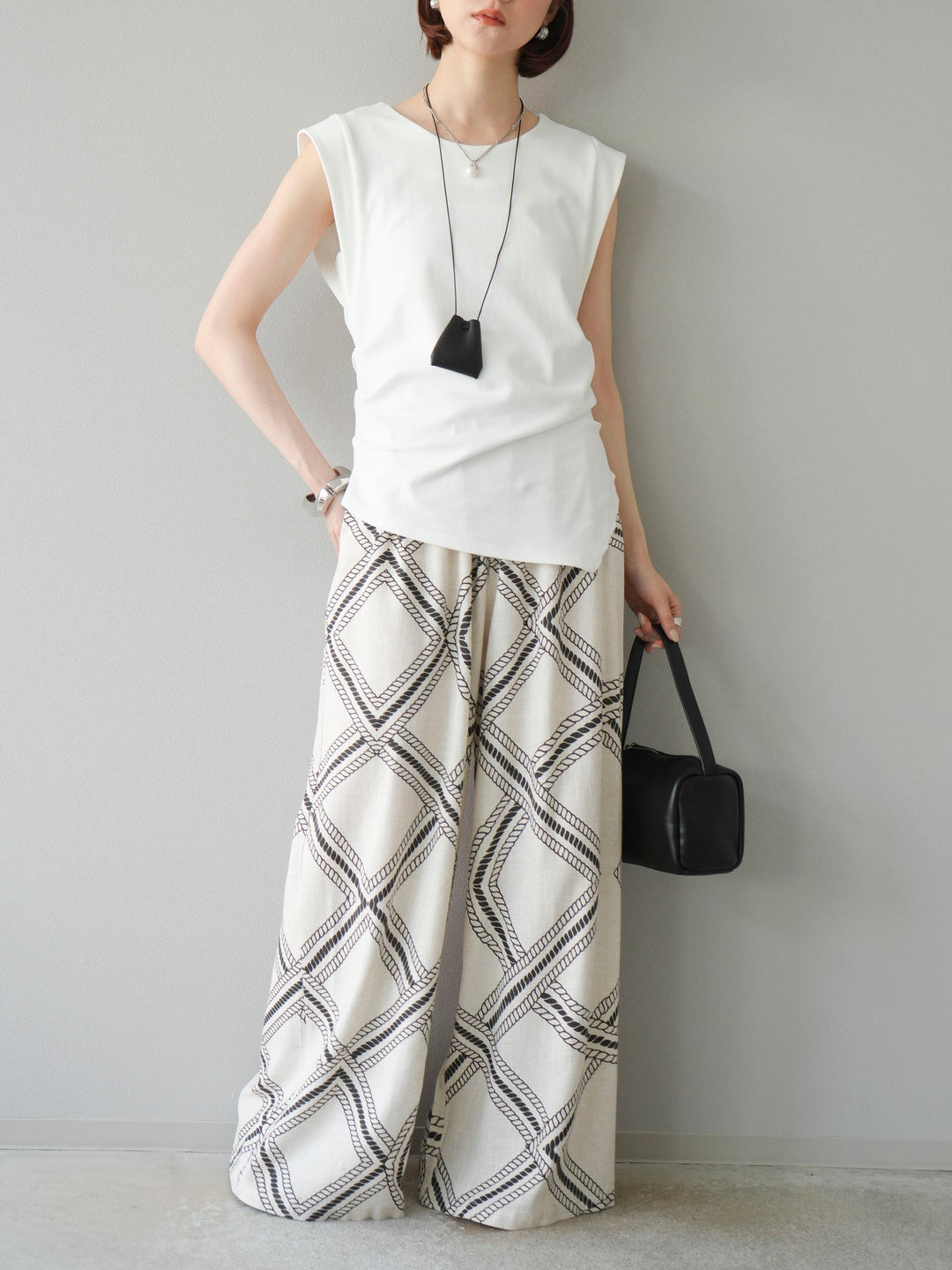 [訂位] 麻繩休閒褲/象牙白