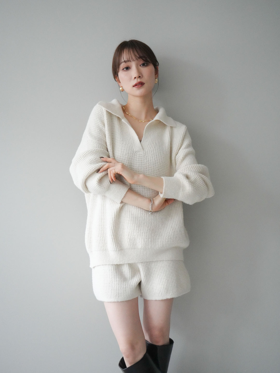 [SET]ポロニットプルオーバー＆ショートパンツSET UP