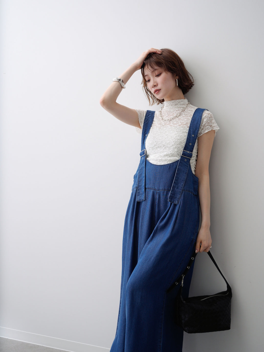 [予約]前後2WAYテンセルデニムオールインワン/blue