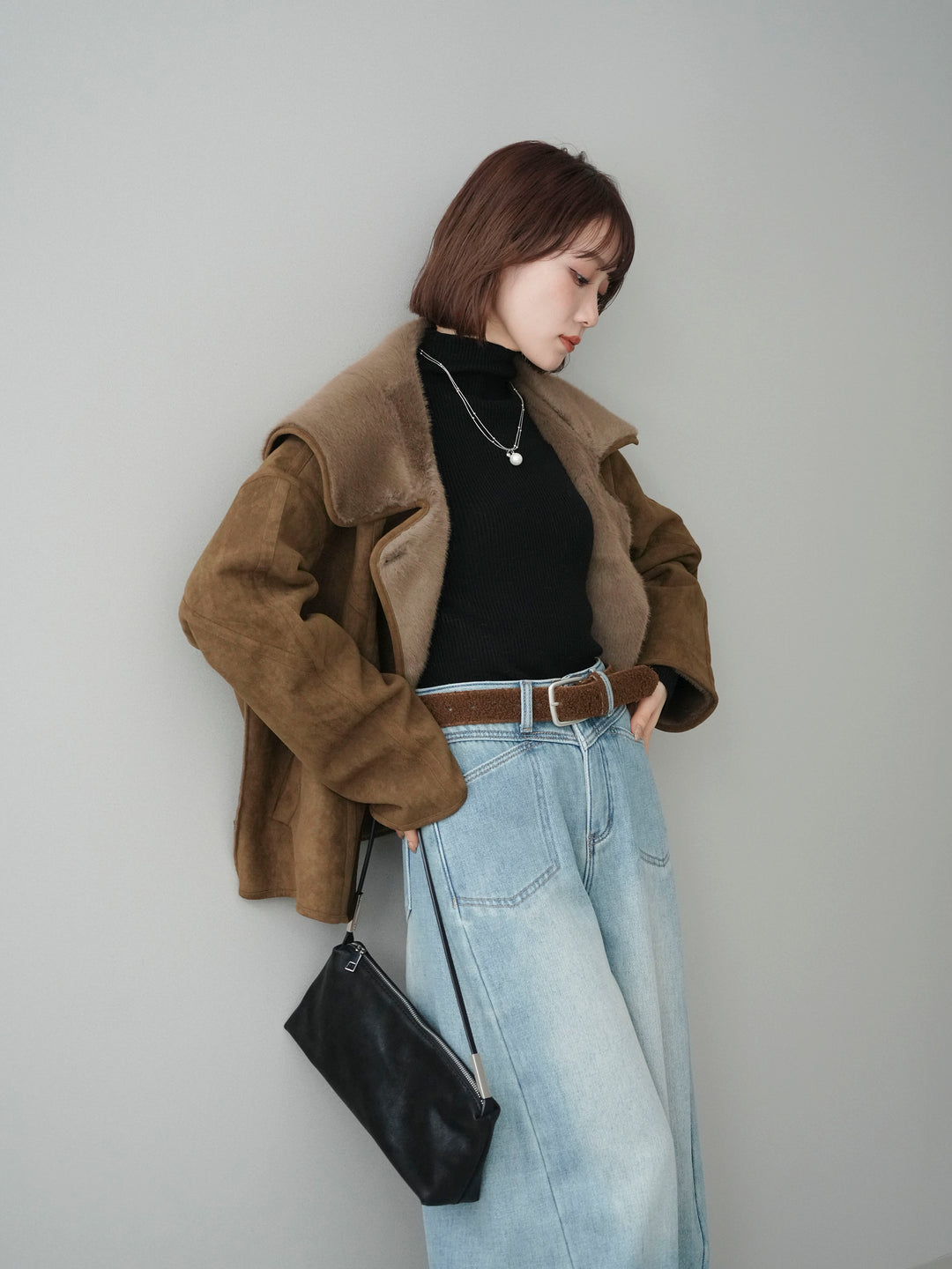 [SET]ムートンショートジャケット+ムートンショートジャケット(2set)