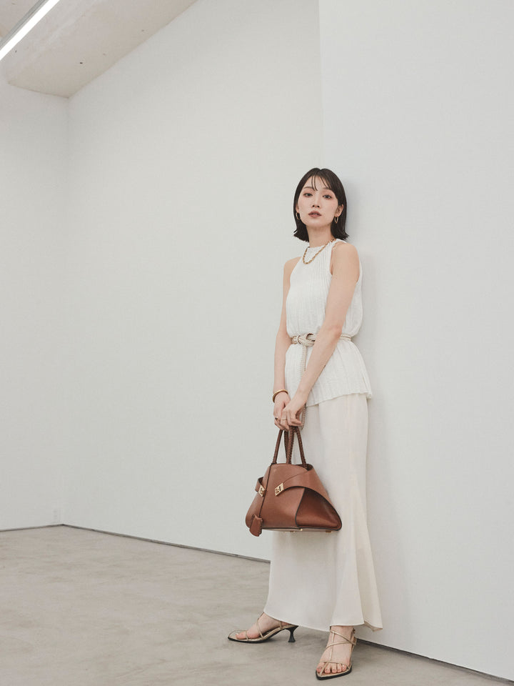 [予約]リラックスナロースカート/アイボリー