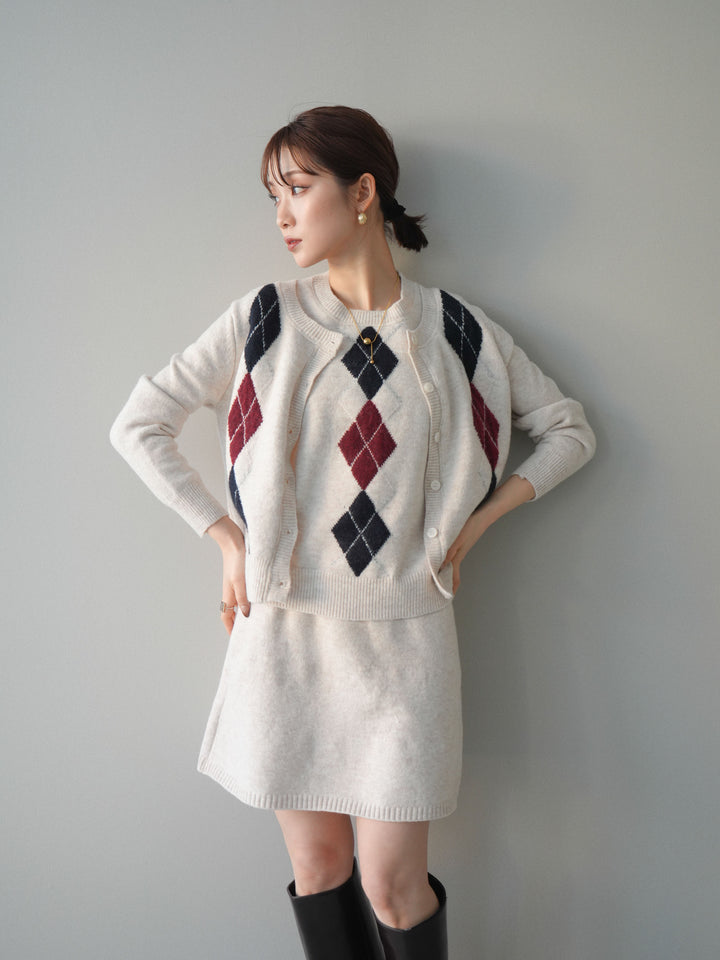 [SET]アーガイル柄3ピースSET UP(2set)