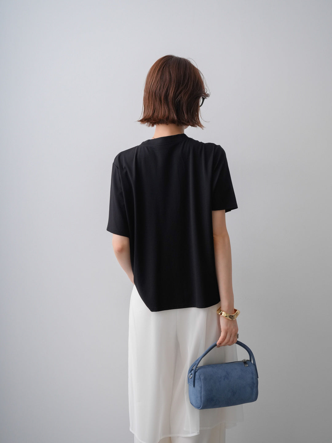 [予約]ラッフルドッキングTEE/black