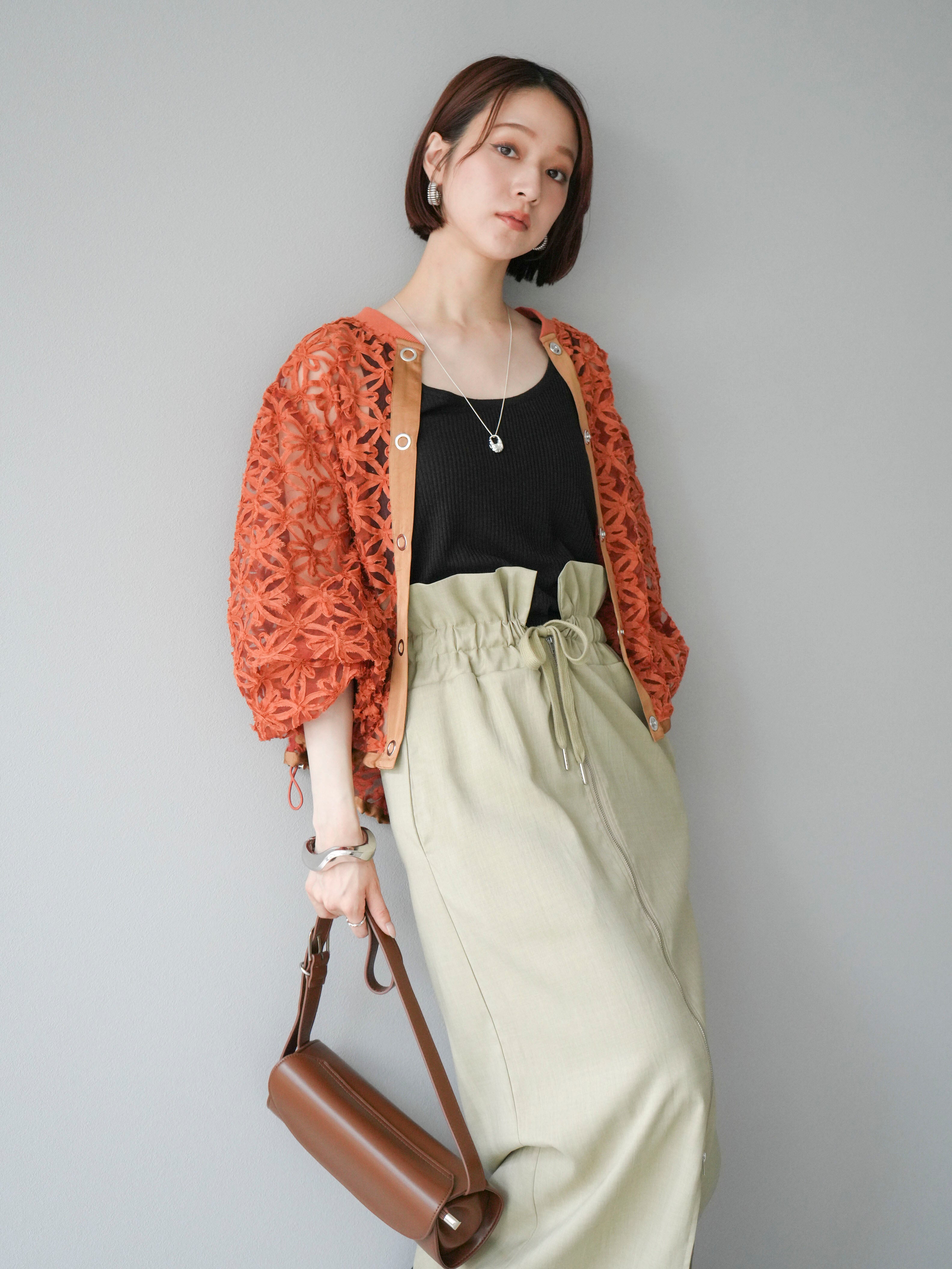 レースブルゾン DouDou ジャケット ブルゾン 【WEB限定】フラワーレースシアー