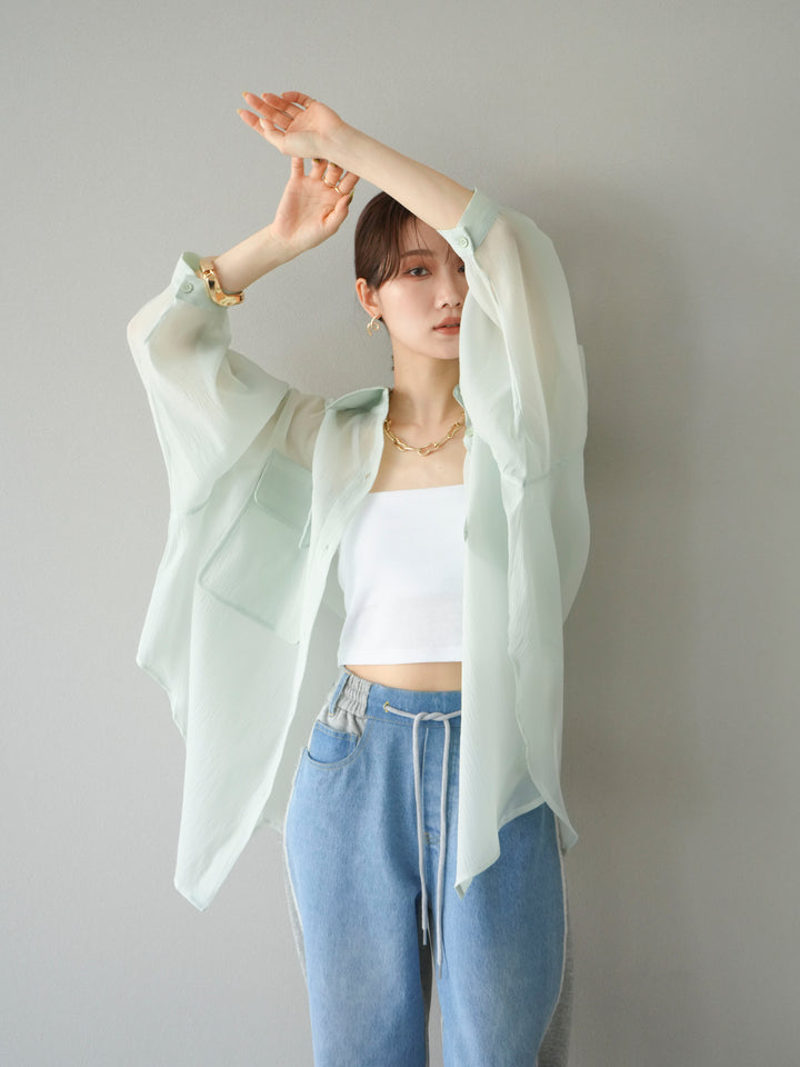 [SET]BIGポケットオーバーシアーシャツ+BIGポケットオーバーシアーシャツ(2set)