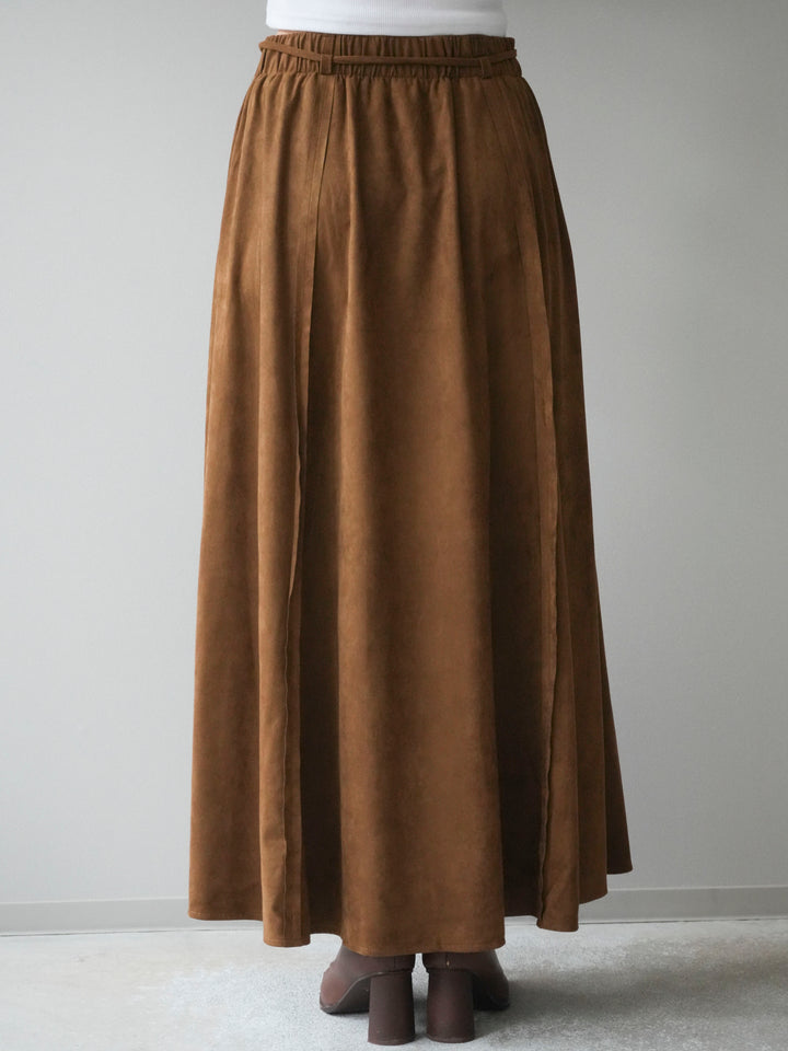 [予約]スエードマーメイドスカート/camel