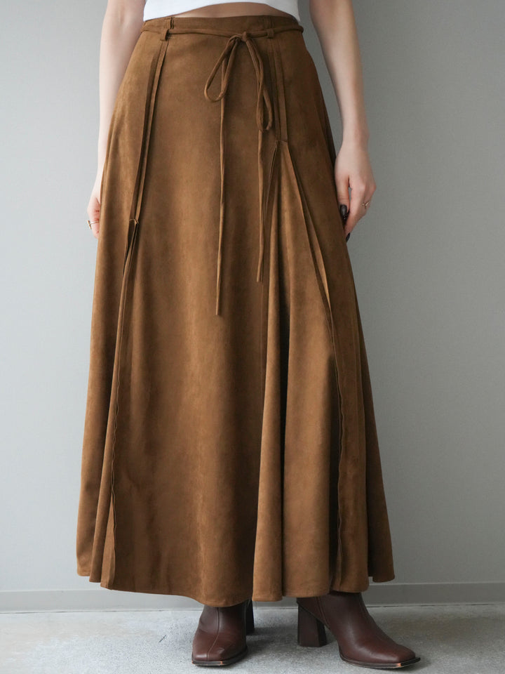 [予約]スエードマーメイドスカート/camel