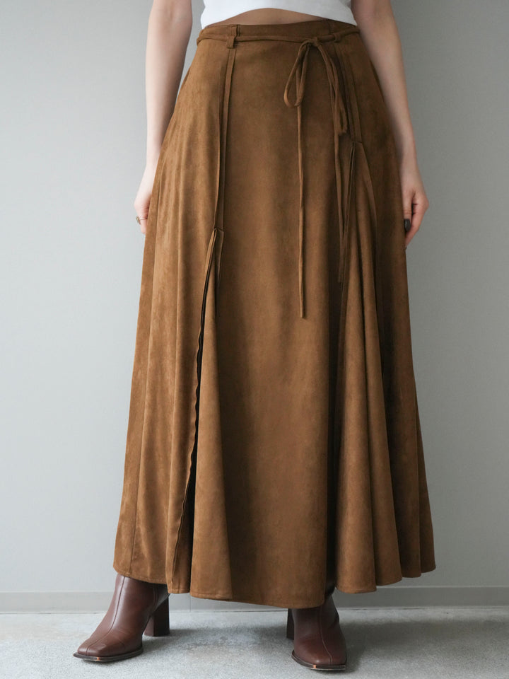 [予約]スエードマーメイドスカート/camel