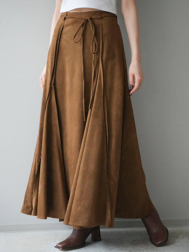 [予約]スエードマーメイドスカート/camel