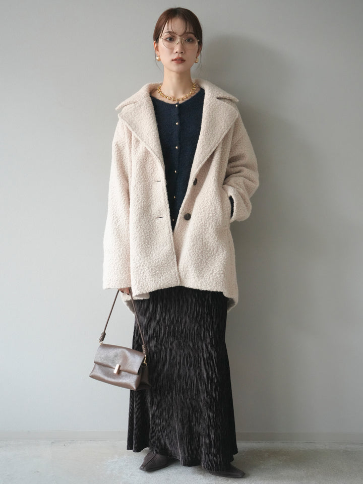 【預購】Boa Midi Cocoon Coat / 象牙色