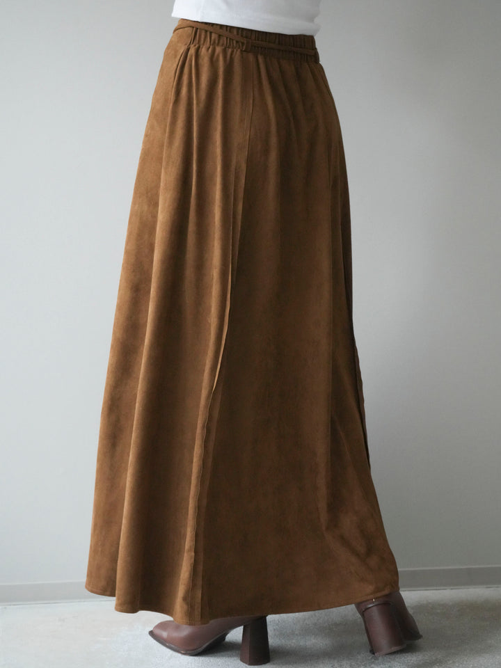 [予約]スエードマーメイドスカート/camel