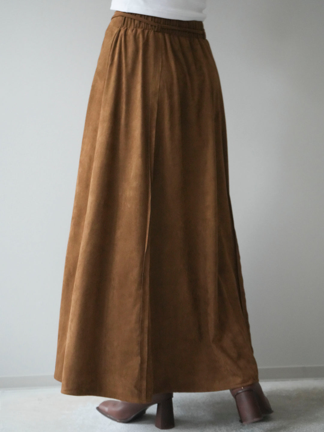[予約]スエードマーメイドスカート/camel