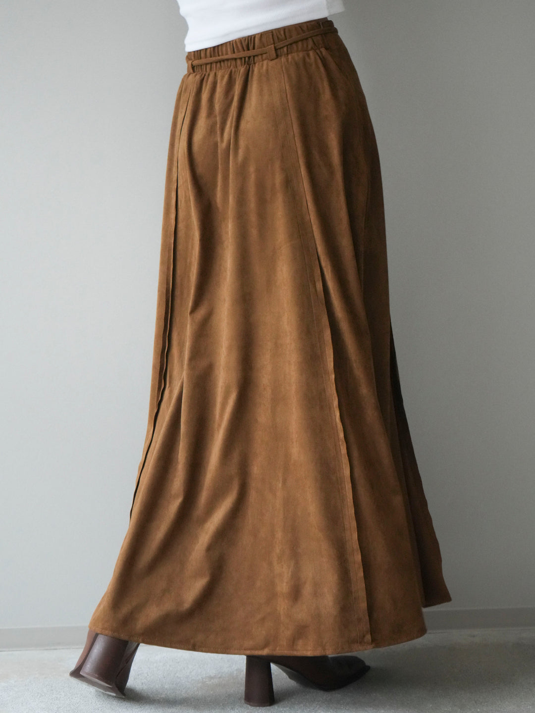 [予約]スエードマーメイドスカート/camel