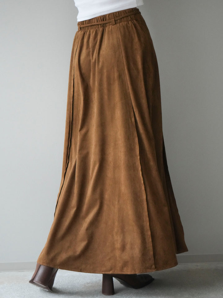 [予約]スエードマーメイドスカート/camel