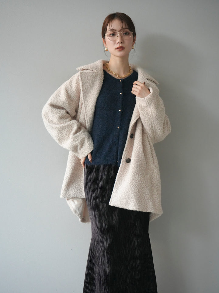 【預購】Boa Midi Cocoon Coat / 象牙色