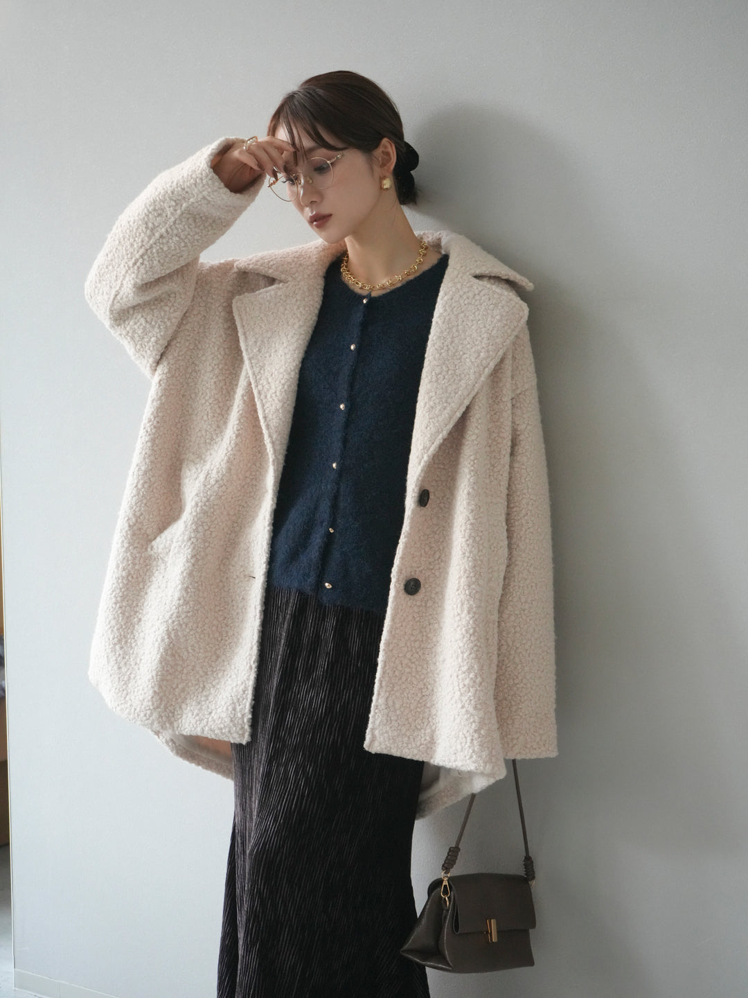 【預購】Boa Midi Cocoon Coat / 象牙色