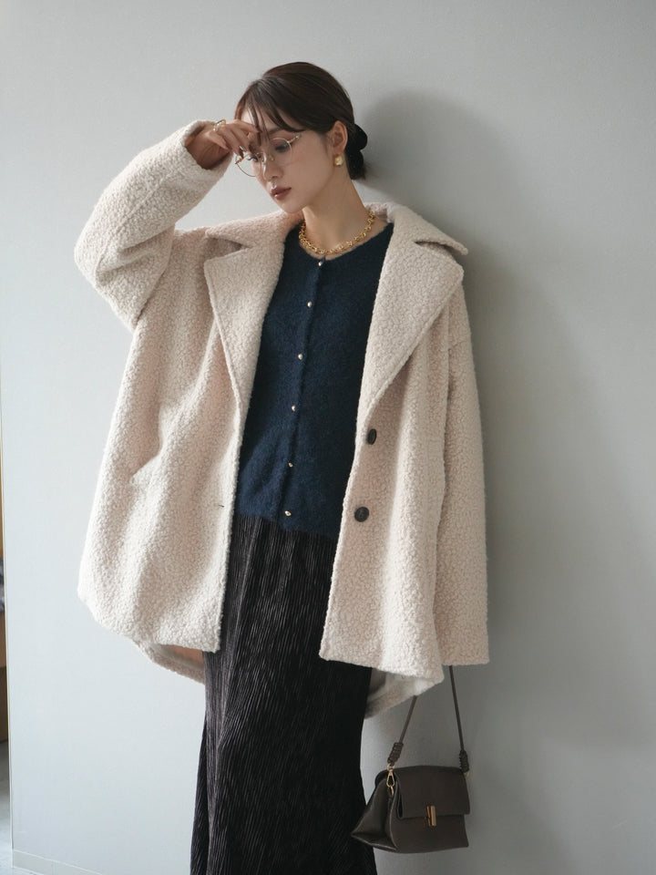 【預購】Boa Midi Cocoon Coat / 象牙色