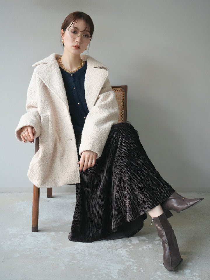 【預購】Boa Midi Cocoon Coat / 象牙色