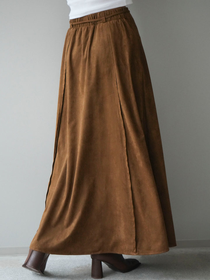 [予約]スエードマーメイドスカート/camel