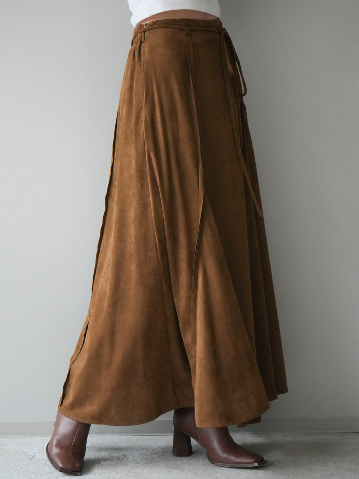[予約]スエードマーメイドスカート/camel