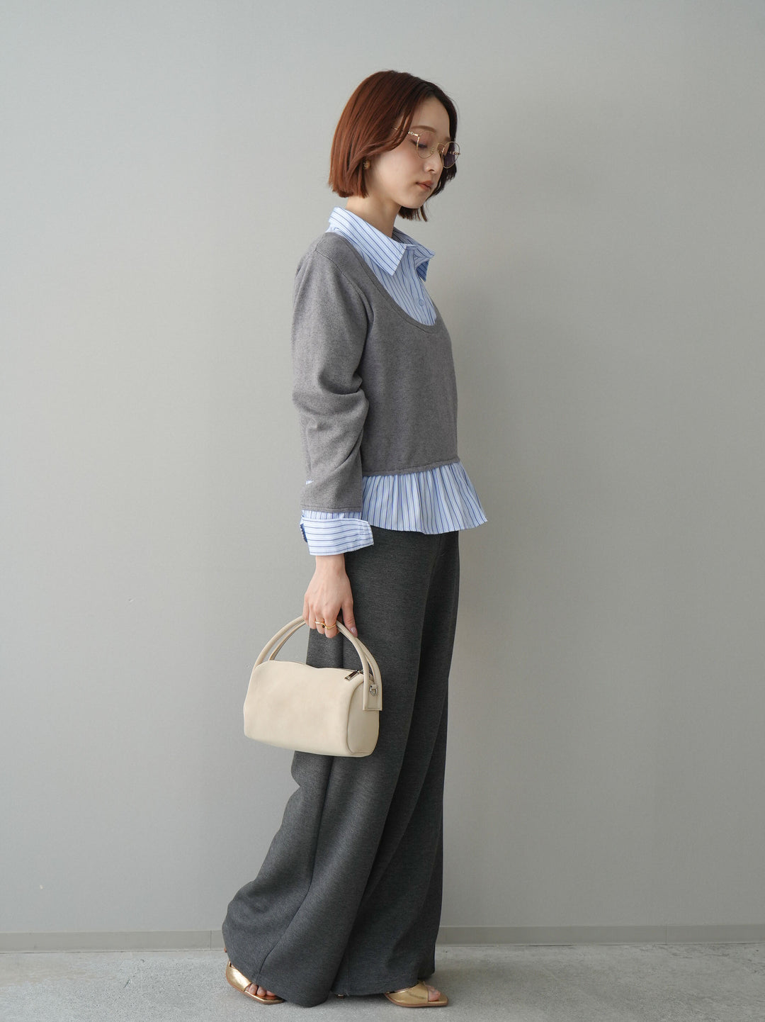 [SET]イージーポンチワイドパンツ+イージーポンチワイドパンツ(2set)