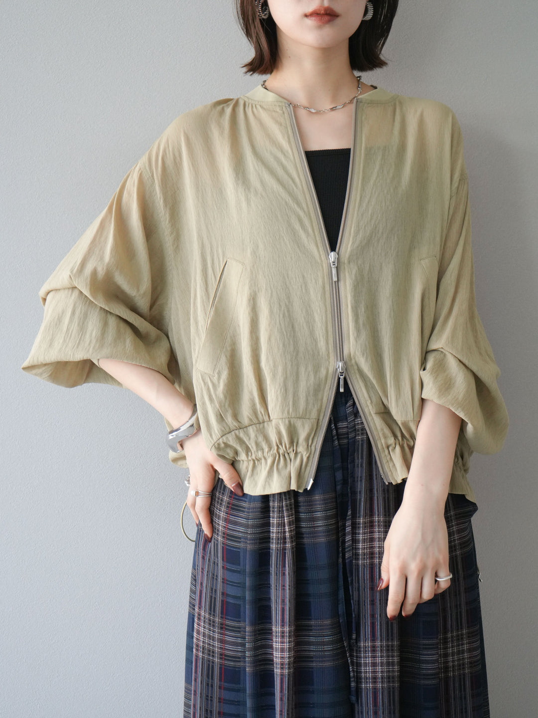 [預購] Washer Sheer Blouson/黃色