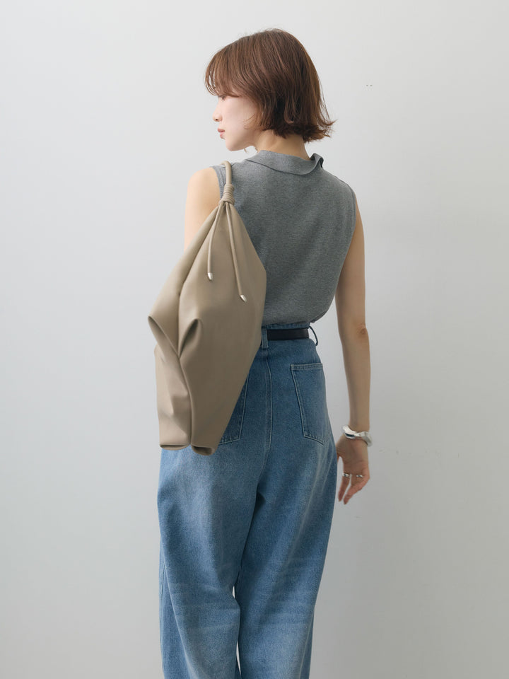 [予約]ポロWポケットノースリトップス/gray