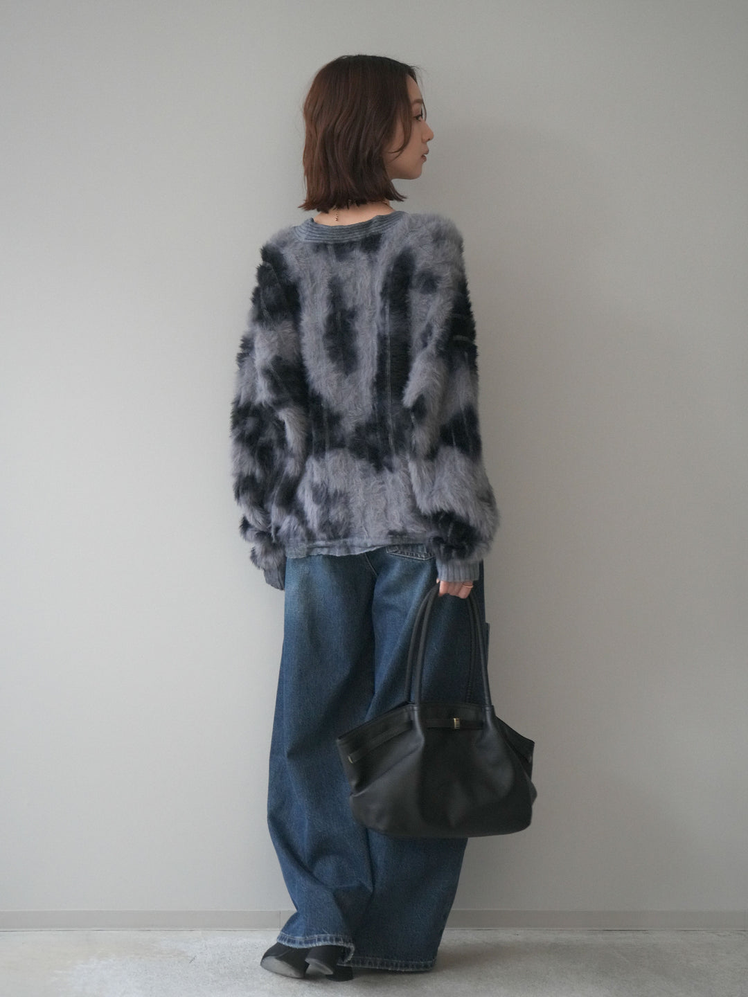 [予約]カーゴデザインコクーンデニムパンツ/navy