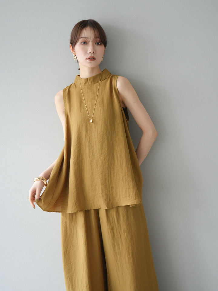 [SET]ホルターネックバックスリットブラウス＆スーパーワイドパンツSET UP(2set)