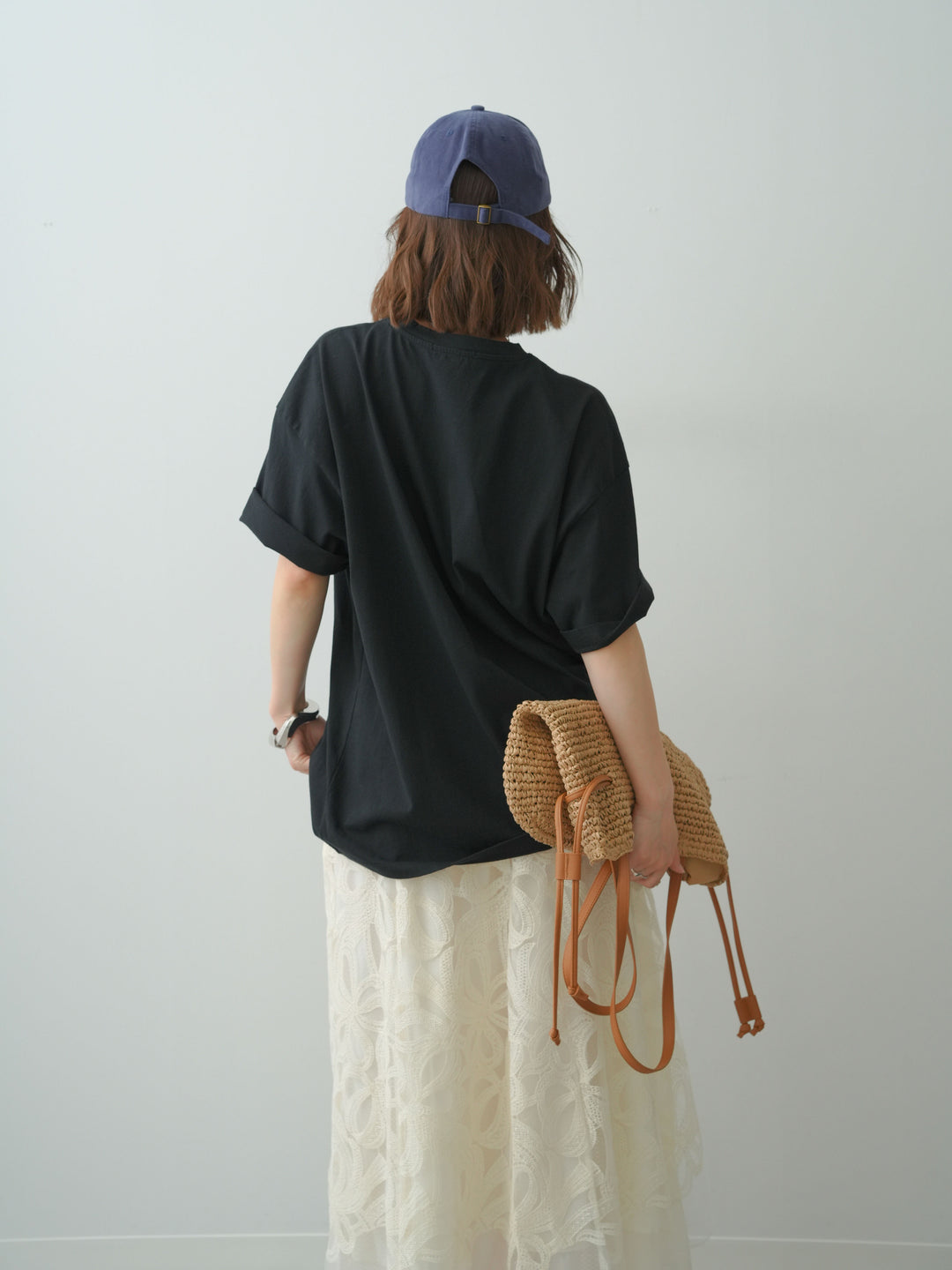 [SET]スリードッグフォトボックスTEE+フラワーレースレイヤードスカート(2set)