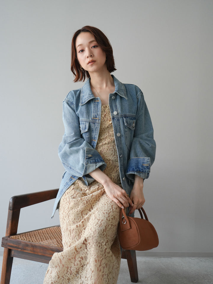 [SET]フルレースキャミ＆IラインスカートSET UP