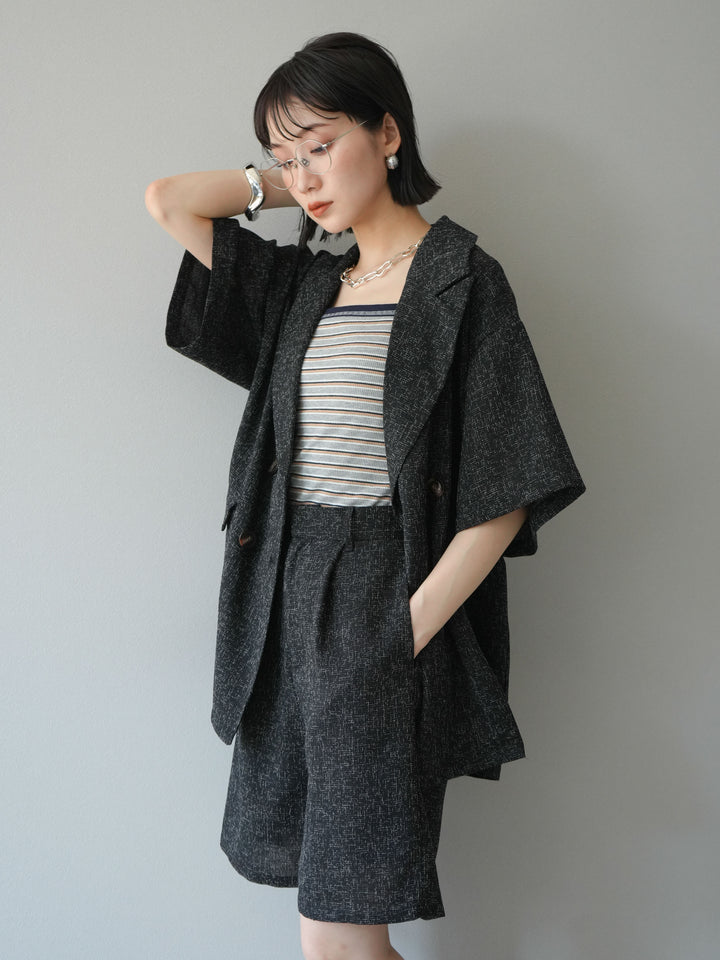 [SET]サマーツイードハーフジャケット+サマーツイードハーフパンツ(2set)