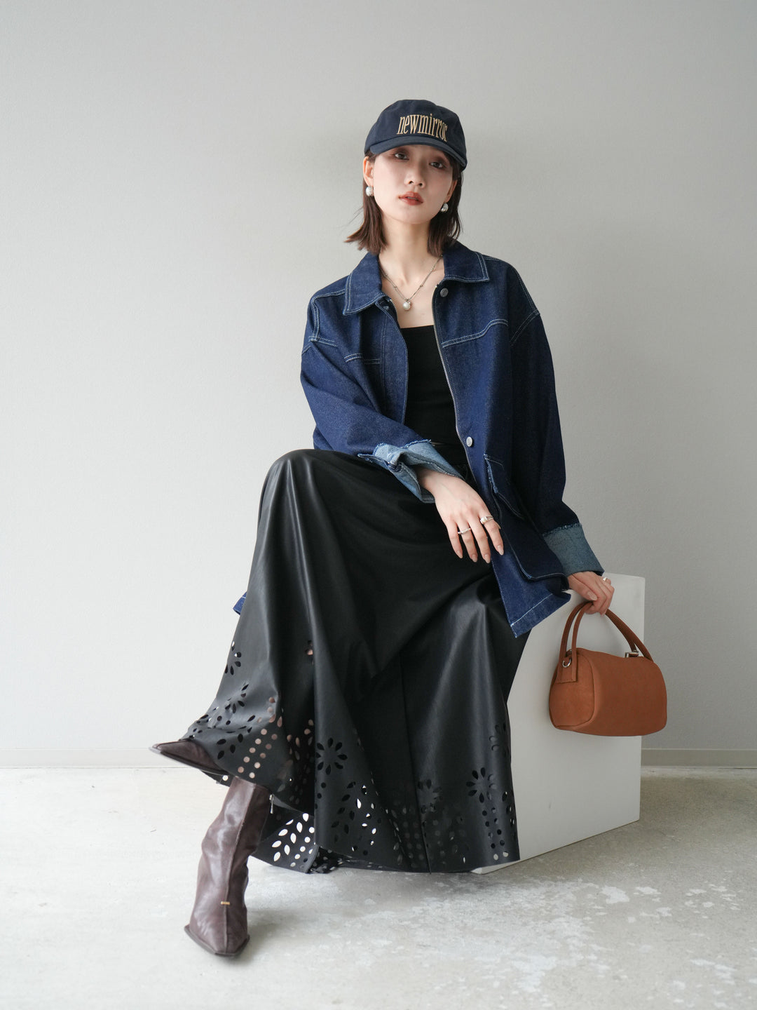 [予約]ステッチデニムオーバージャケット/インディゴ