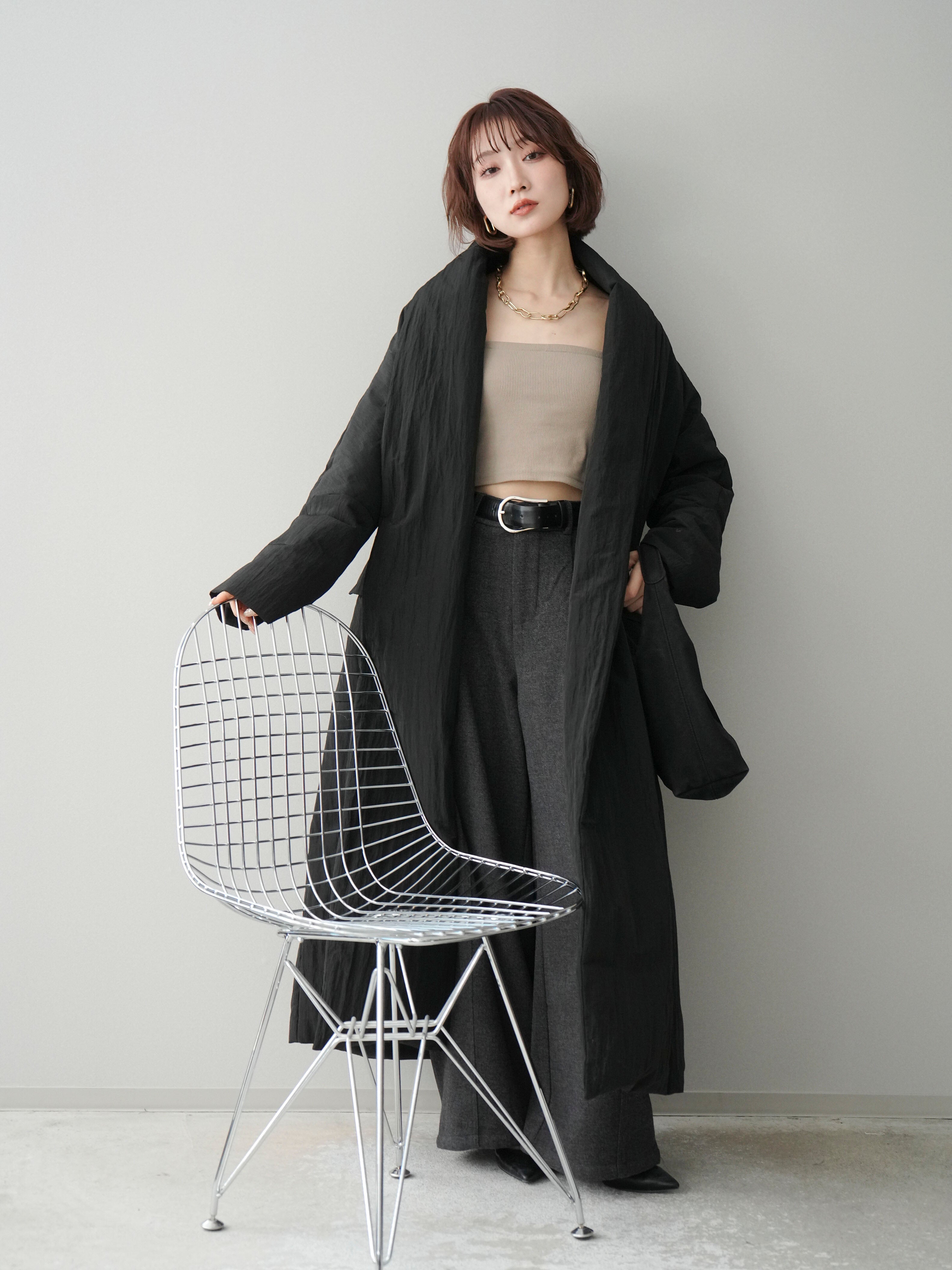 予約]ロングダウンコート/black – Lumier