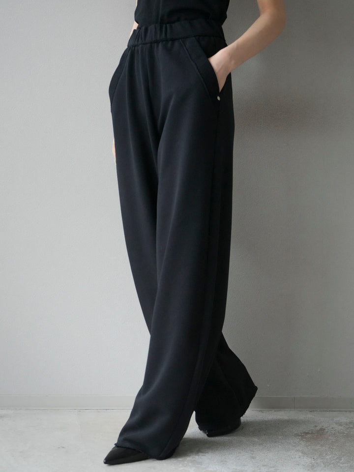 [予約]アウトシームカットオフスエットパンツ/navy