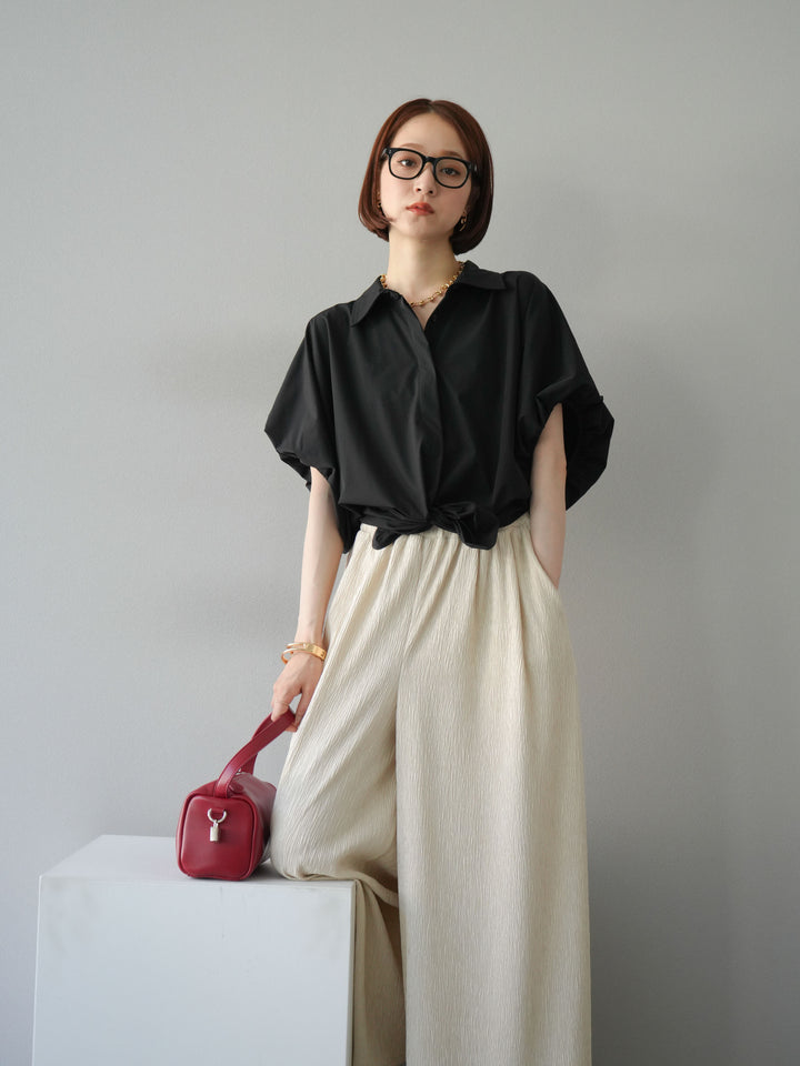 [予約]ICE TOUCHパフスリーブシャツ/ブラック